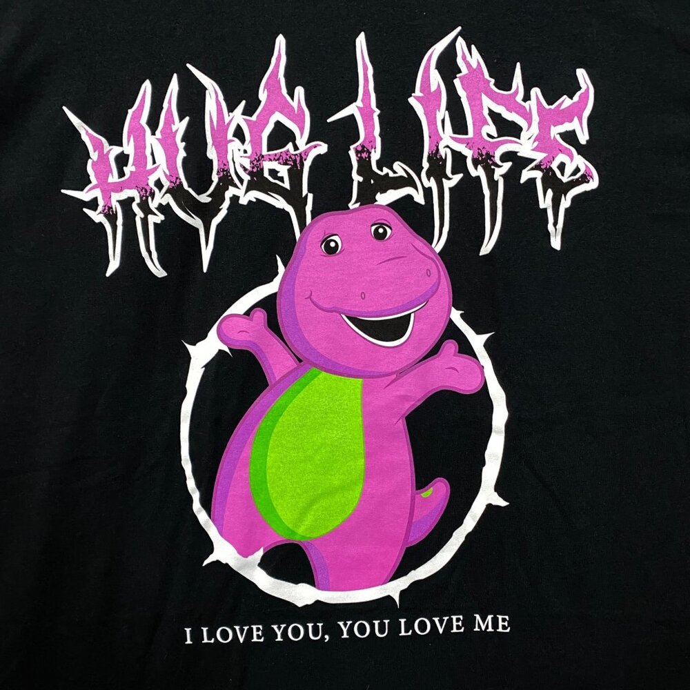Barney the Dinosaur "Hug Life" Metal Graphic T-Shirt 2XL - Picture 2 of 4